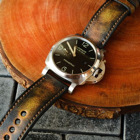 panerai strap leather|Panerai leather strap for sale.